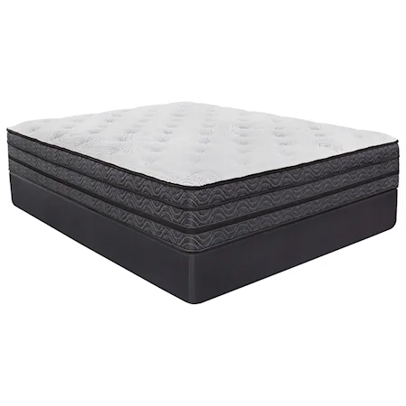 Twin Extra Long 13" Euro Top Pocketed Coil Mattress and 5" Low Profile Foundation